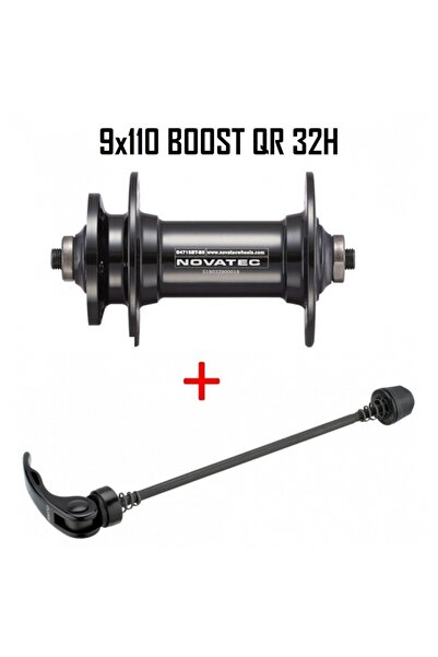 NOVATEC QR BOOST Εμπρός Πλήμνη Μαύρο 32h 9x110
