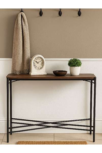 BEC59 وحدة كونسول للمدخل بأرجل حديد متقاطعة (120 سم)