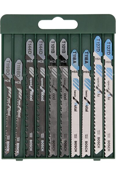 Bosch 10-piece Jigsaw Blade Set (Wood and Metal, T-shank)