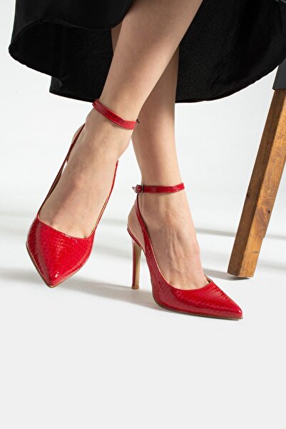 golden heel 10.5 cm red ankle strap stletto heels 2191
