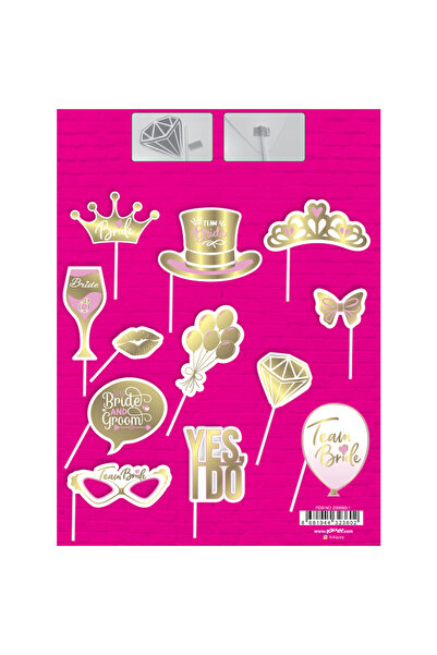 Party City Bride to Be 12-Piece Speech Balloon Party Set – Bachelorette Accessories White Gold