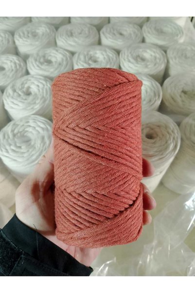Bevella Macrame Cord Macrame purtabil 10 kg 250 gr 40 bucăți Culoare țiglă