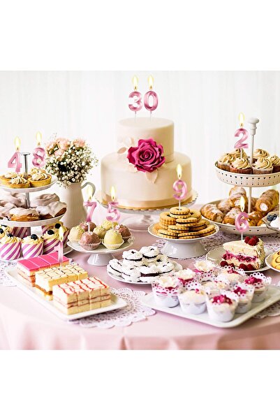 Flippy Diamond Number 1 Candle, 5 x 3.4 cm, Pink