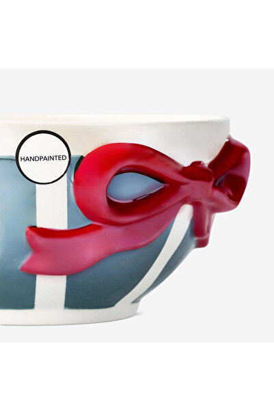 Flying Tiger Copenhagen Fiyonk Detaylı Yeşil Çizgili Kase