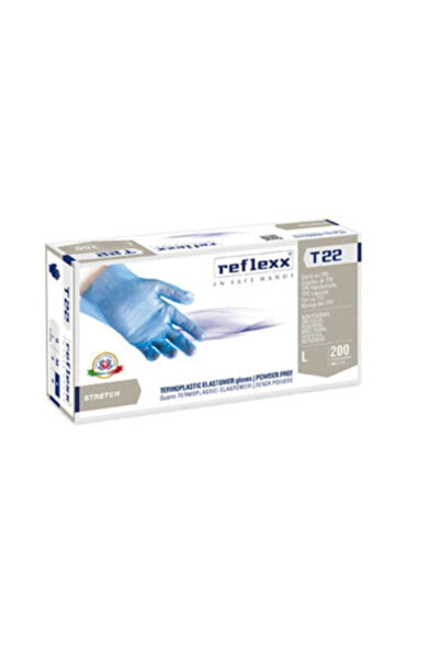 REFLEXX Mănuși de unică folosință pentru manipularea alimentelor, fără pudră, elastomer TPE, 200 buc/cutie