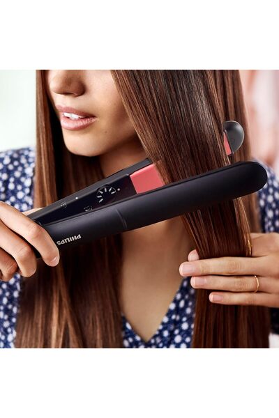 Philips ThermoProtect Hair Straightener BHS376/03 (Black/Pink, 160–230°C)