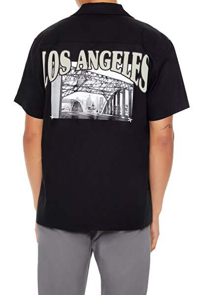 Forever 21 Baskılı Kısa Kollu Gömlek