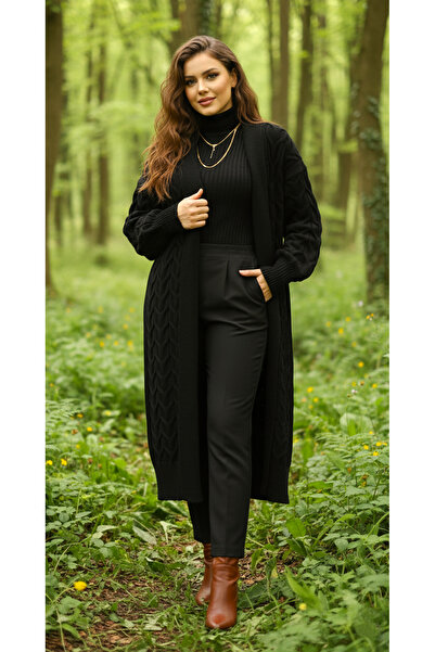 Lasirius Women's Long Oversize Knitwear Cardigan, Woolen, Warm and Stylish Winter, Spring Comfortable Outerwear