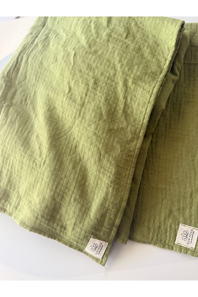 SUNYOGA Shavasana Meditation & Yoga Blanket – 100% Organic Cotton Muslin, Khaki Color