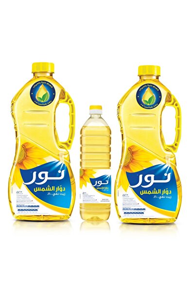 Noor زيت دوار الشمس 2 × 1.5 لتر + زيت فرايلايت 750 مل