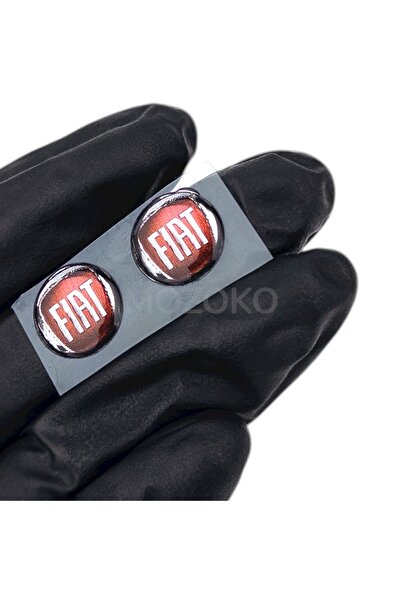 MOZOKO Самоклеючий брелок з логотипом Fiat, 14 мм, з краплеподібним тисненням...