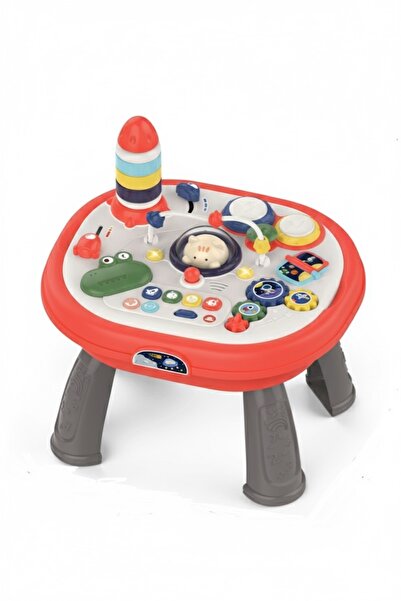 GLOBOMART 4in1 Piyanolu Işıklı Sesli Müzikli Oyun Aktivite Masası Su/Kum Etkinlik Oyun Aktivite Masası-Oyuncak