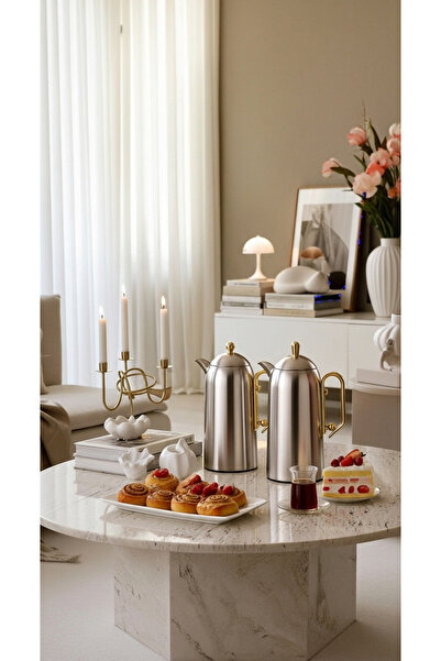 Generic 1 liter tea and coffee thermos set