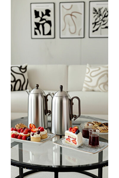 Generic 1 liter tea and coffee thermos set