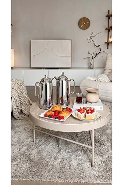 Generic 1-liter tea and coffee thermos set with a royal design