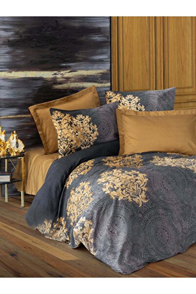 Cotton Box Moonlit Champagne Satin Bed Linen