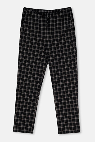 Dagi Black Patterned Knitted Trousers