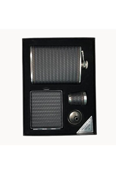 Ems Set cadou 4 piese format din plosca, tabachera, shot si palnie