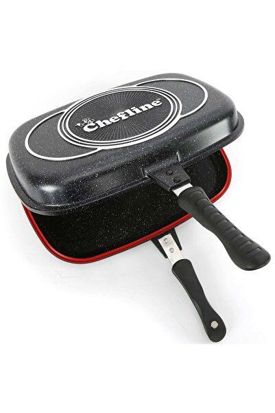 Chefline Black Marble Double Side Pan, 36 cm, DP36D
