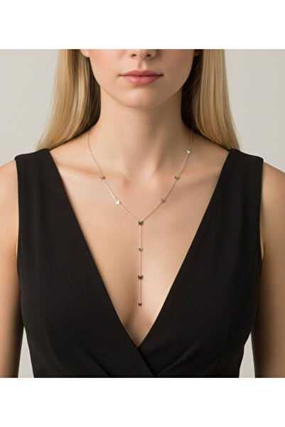 Kmod Life Minimal Kelebekli Çelik Y-Kolye