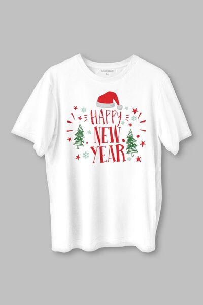 Kendim Seçtim New Year Happy New Year 2026 Gift Christmas New Year's Day Printed White T-Shirt Unisex T-Shirt
