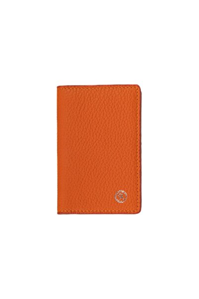 Reg Design Genuine Leather Orange Cover Card Holder/Portfolio