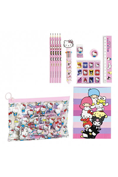 Hello Kitty Set 11 rechizite, cu penar, 22x14x0.5 cm