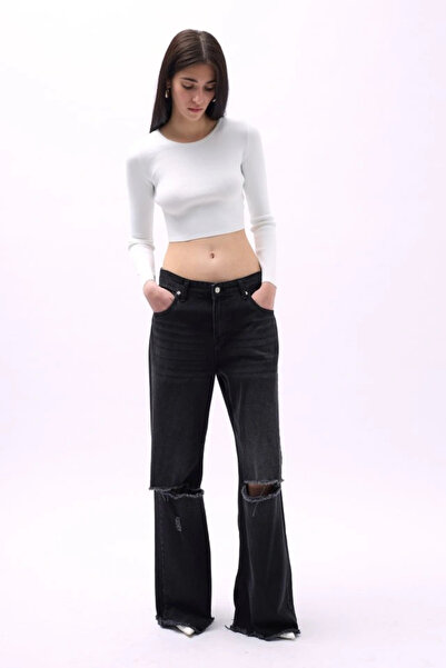 GENCULUS    Crew Neck Textured Crop