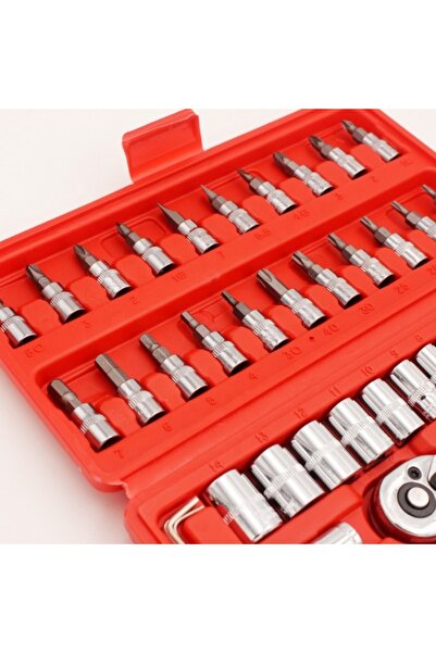 Generic مجموعة مقابس مترية ومجموعة مفاتيح ربط سقاطة وأداة إصلاح السيارة وأدوات يدوية