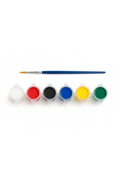 ehobici Set de vopsea acrilică în 6 culori + pensulă