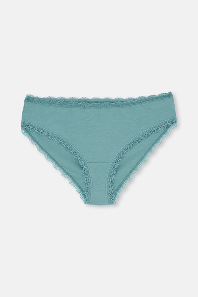 Dagi Blue-Mint-Powder Women's 3-Piece Lace Detailed Plain Hipster Panties