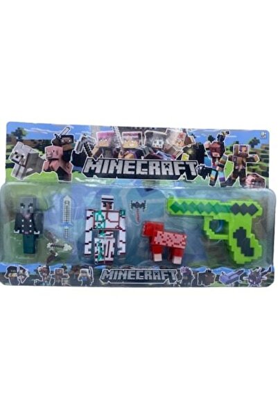 OEM Minecraft figurine set with pistol, 52 cm, 3+ years
