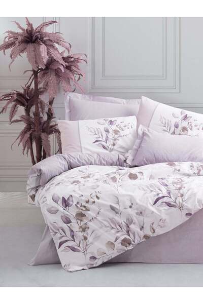 NADIA Lila Satin Bed Linen | Elegant Violet Cotton