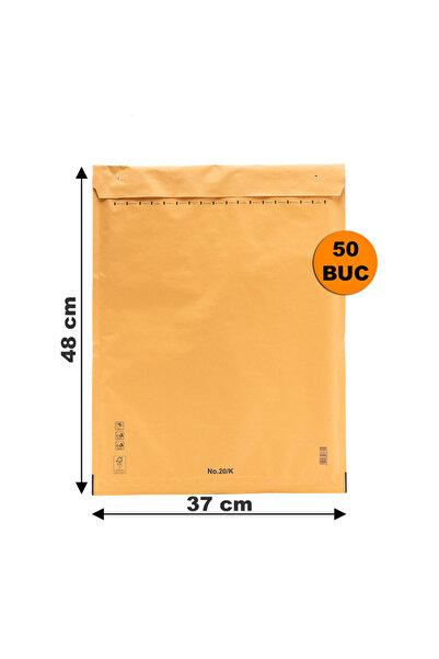 OEM Set de 50 plicuri cu bule de aer rezistente la șocuri maro K20, 370x480+5...