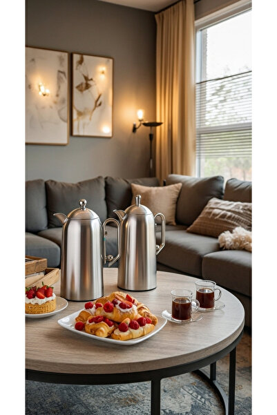 Generic 1 liter tea and coffee thermos set