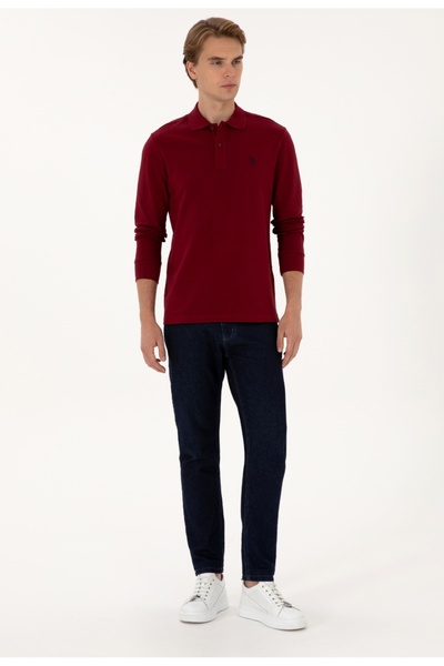 U.S. Polo Assn. U.S. Polo Assn. Polo Collar Regular Fit Basic 100% Cotton Sweatshirt