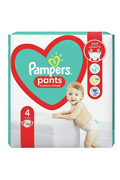 Pampers Scutece pentru bebelusi Active Baby Pants, Marimea 4, 9-15kg, 25 Bucati,