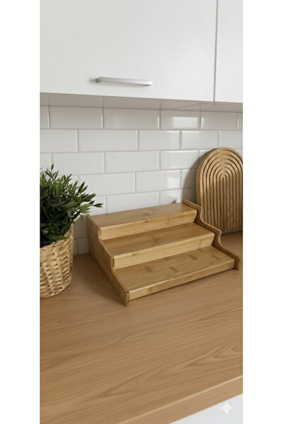 magical dreams Bamboo Wood 3 Tier Ladder Spice Rack Stand, Kitchen and Pantry...
