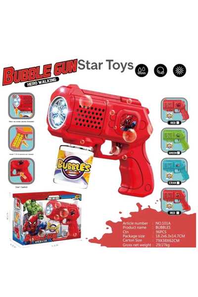 STAR TOYS Kids' bubble gun with light – Spider design