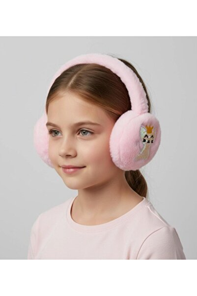 gigigiyim Girl's Plush Headphones with Cat Figure
