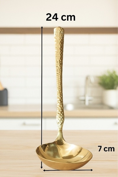 TARIK HOME 3-Piece Gold Serving Set 2 Gold Serving Spoons & 1 Gold Scoop