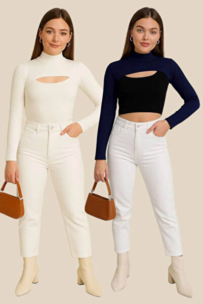 İSTANBULSTYLEMODA Μανίκια με κολάρο 2 τεμαχίων BYK090925