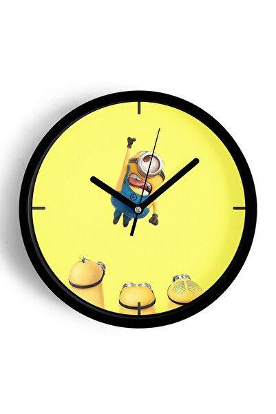 JHAAR Ceas de perete modern pentru camera copiilor cu tematică Cute Minions -...