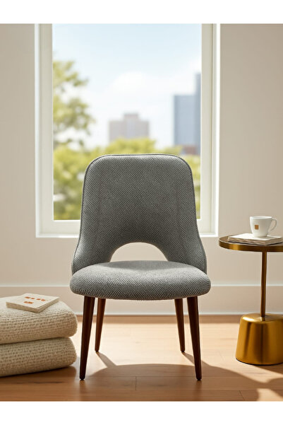 BEC49 Modern dining chair with a curved and open design