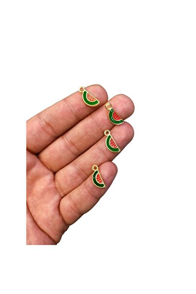 MADEFORYOUU Karpuz Kolye Ucu, Takı Malzemesi, Filistin Takı Aparatı 1. Kalite (kararmaz)