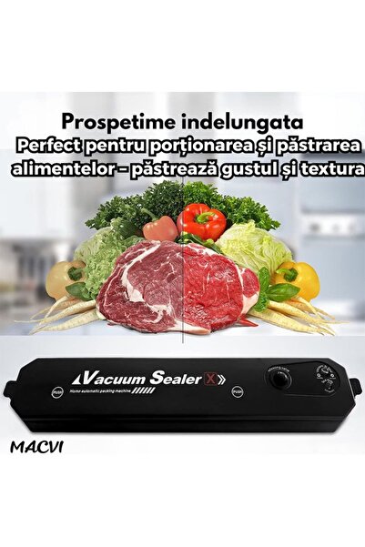 MACVI Macvi® 110W Food Vacuum Sealer with Sealing Function, Powerful Pump, Compact