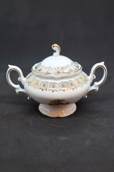 Winterling Antique Porcelain Sugar Bowl with Lid and Handle 250 ml