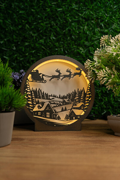 Makerpax Yılbaşı Temalı Lightbox – USB Led Işıklı Masa Lambası | LED Gece Lambası | Gaming Dekor