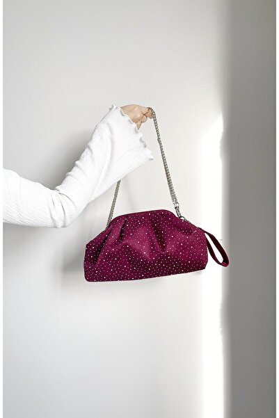 Swaggo collections Women's Suede Stone Scholarship Hand and Shoulder Bag