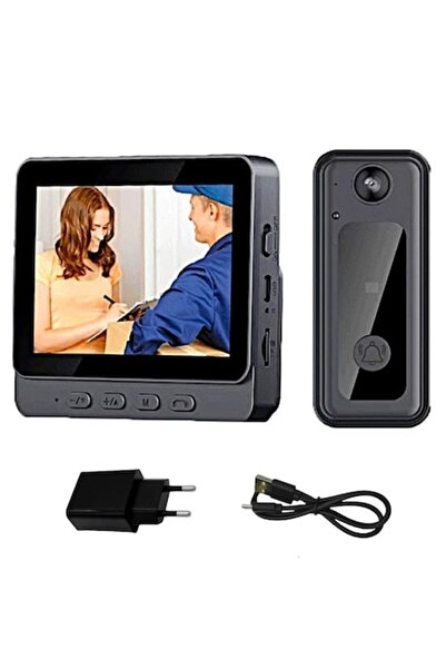 UNİBOX Sonerie Video Inteligenta, Bluetooth, Night Vision, Interfon HD 8MP, Unghi 170 Grade, Fara Cabluri